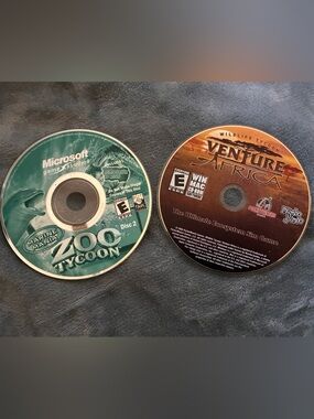 Zoo Tycoon ft. Marine Mania and Dino Digs, Wildlife Tycoon PC Game CDs